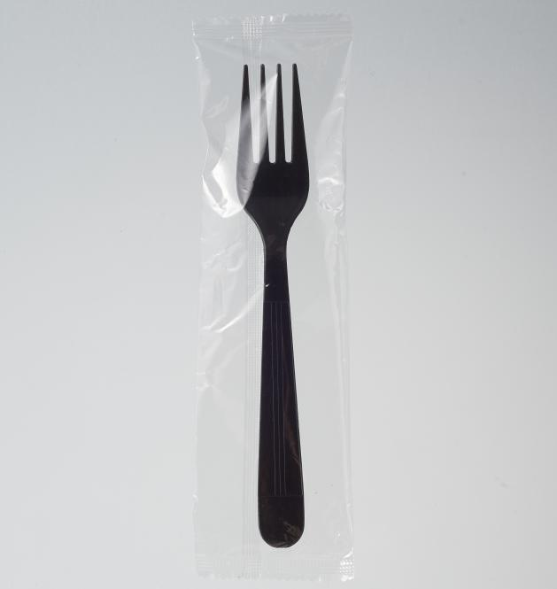 Black PLastic Fork  Heavy Duty (Single Wrapped) 500pcs