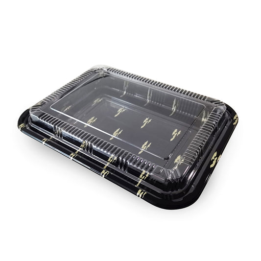 FH 530 Rectangular Black Plastic Container Set 9 3/8” X 7 3/8” X 1 3/8”-200/ Case