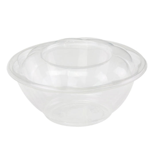 24oz-Clear PET Salad Bowl With Lid 250/Case